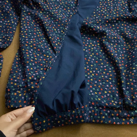 [Madewell] multicolor polka dot handstitched wrap top - Picture 2 of 5